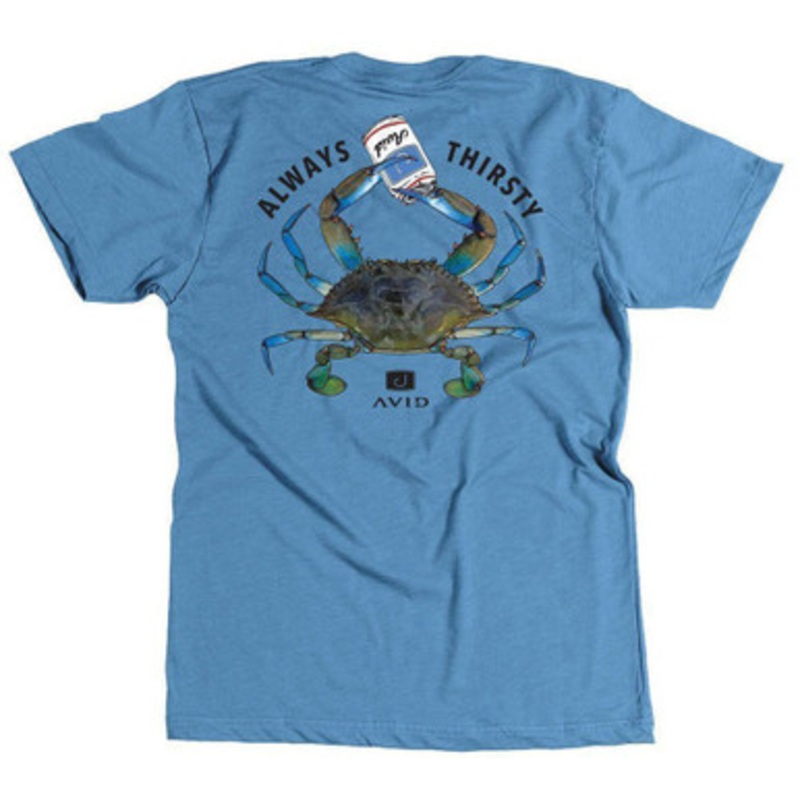 Avid Sportswear Always Thirsty T-Shirt – Indigo Heather – Large
