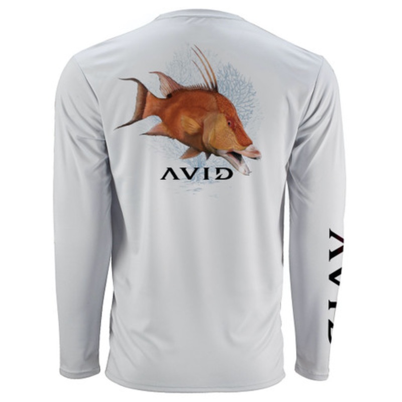 AVID Sportswear Hogfish AviDry Long Sleeve Shirt – Glacier Grey – XL