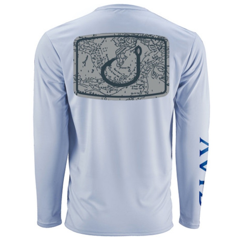 AVID Sportswear Nautical Icon AviDry Long Sleeve Shirt – Ice Blue – 2XL