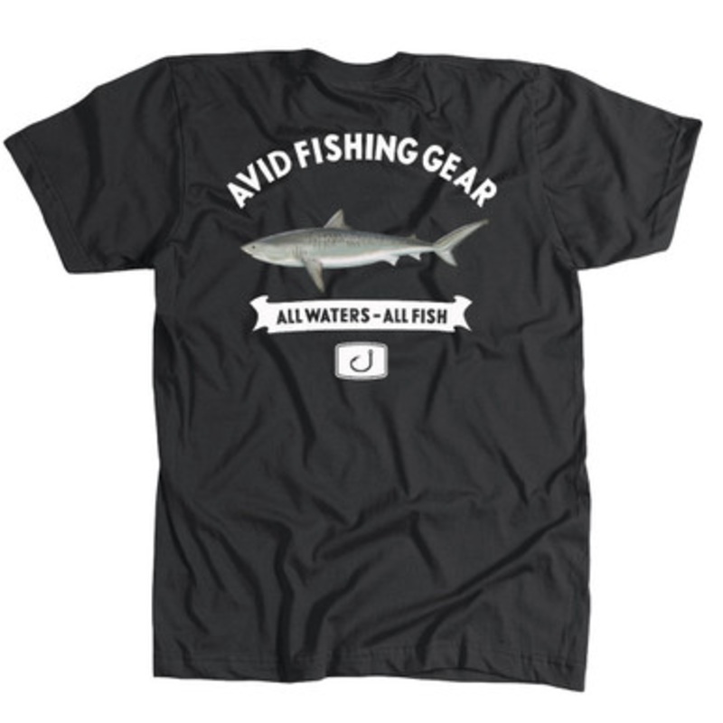 AVID Sportswear Tiger Shark Mount T-Shirt – Tar – Small
