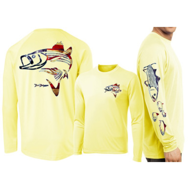 David Dunleavy Striper USA Long Sleeve Shirt – Yellow – XL