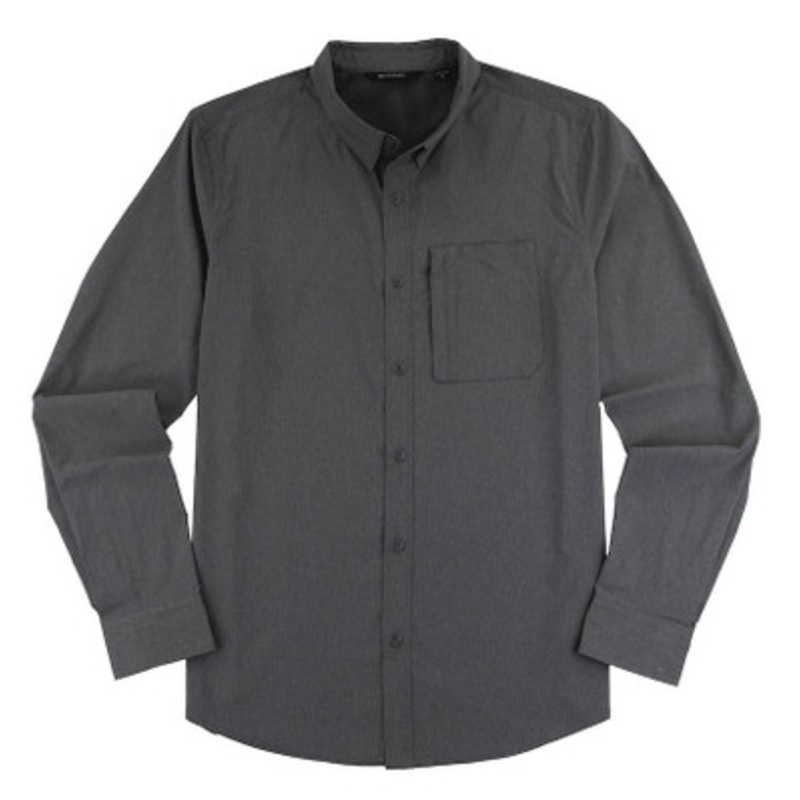 JB Langley Blackwell Long Sleeve Button Down Shirt – Charcoal Heather – L