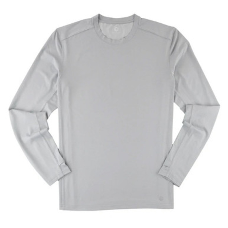 JB Langley Cove Long Sleeve Performance Shirt – Light Grey – XL