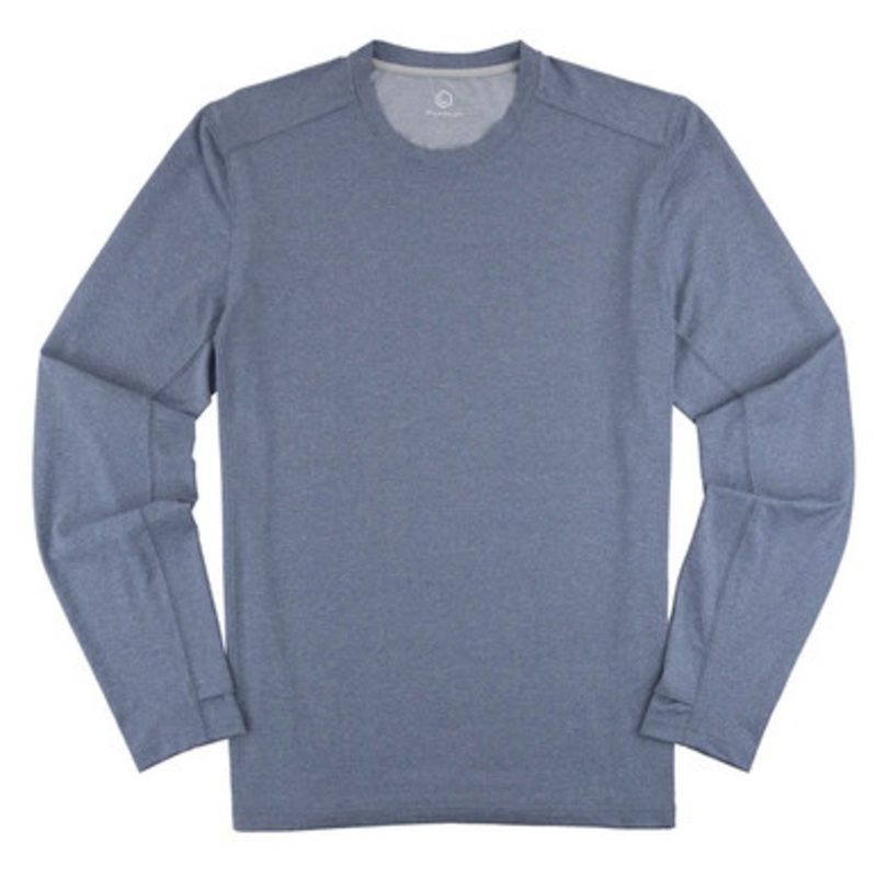 JB Langley Cove Long Sleeve Performance Shirt – Navy Blue – XL