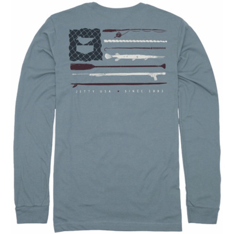 Jetty Old Glory Long Sleeve T-Shirt – Fog – X-Large