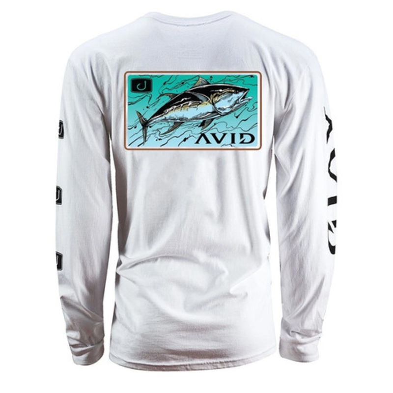 AVID Sportswear Yellowfin Long Sleeve T-Shirt – White – X-Large
