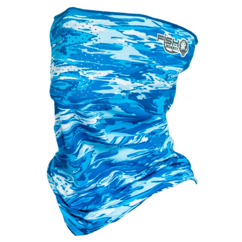 Fish Monkey FM40 Performance Face Guard – Blue Water Camo
