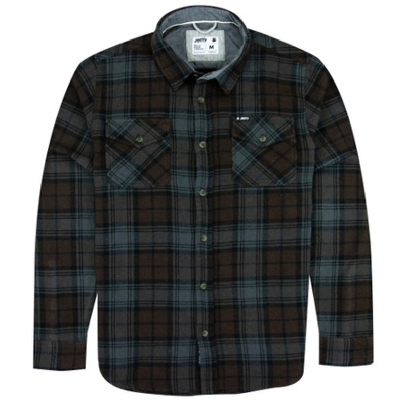 Jetty Arbor Heavy Flannel Shirt – Brown – Large