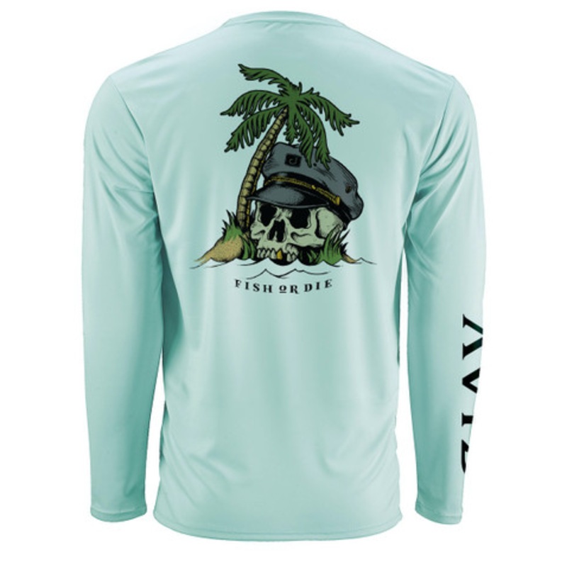 AVID Sportswear Fish or Die AviDry Long Sleeve Shirt – Seafoam – M