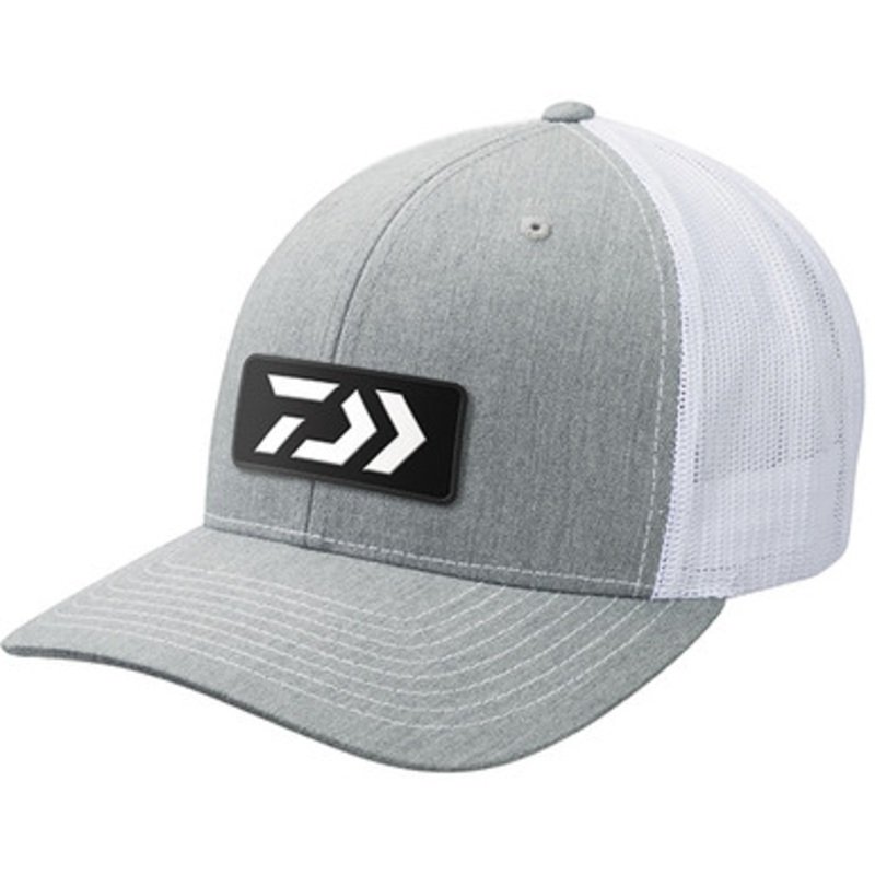 Daiwa D-Vec Rubber Patch Trucker Hat – Grey/White