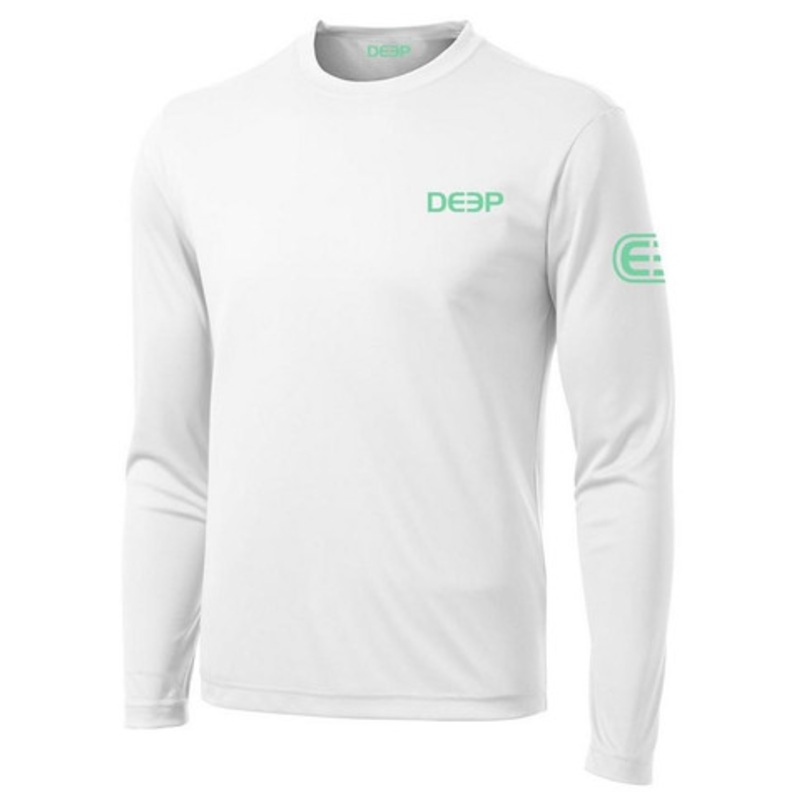Deep Ocean Performance Long Sleeve Shirt – White/Seafoam – 2XL