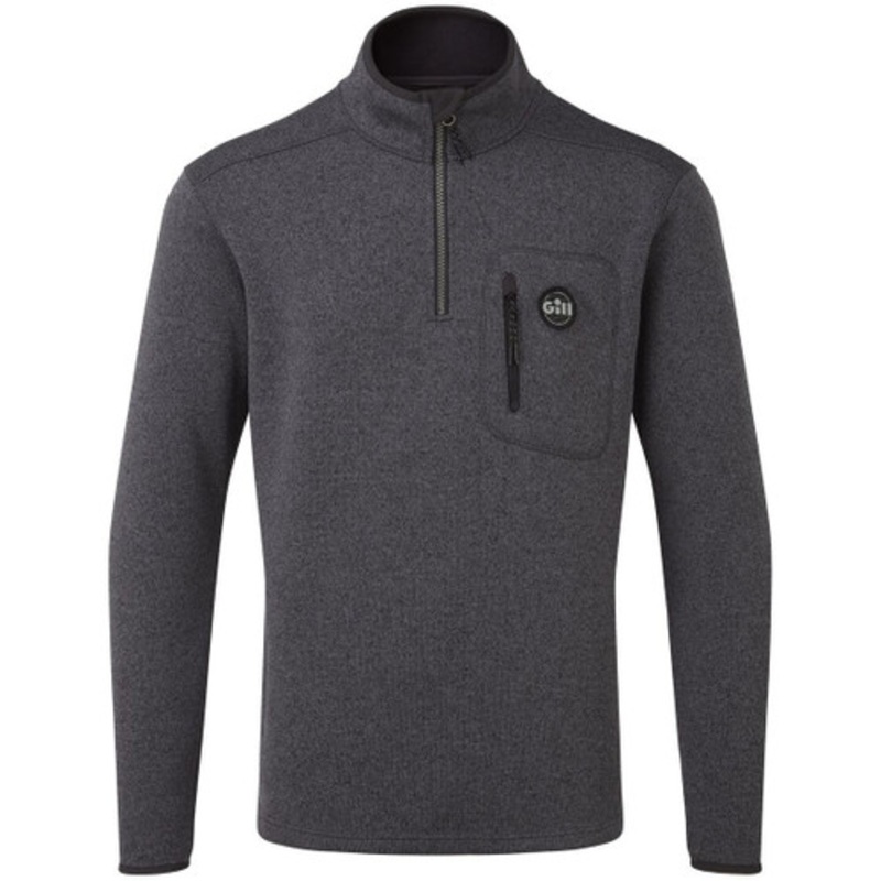 Gill Quarter Zip Knit Fleece – Ash – Large