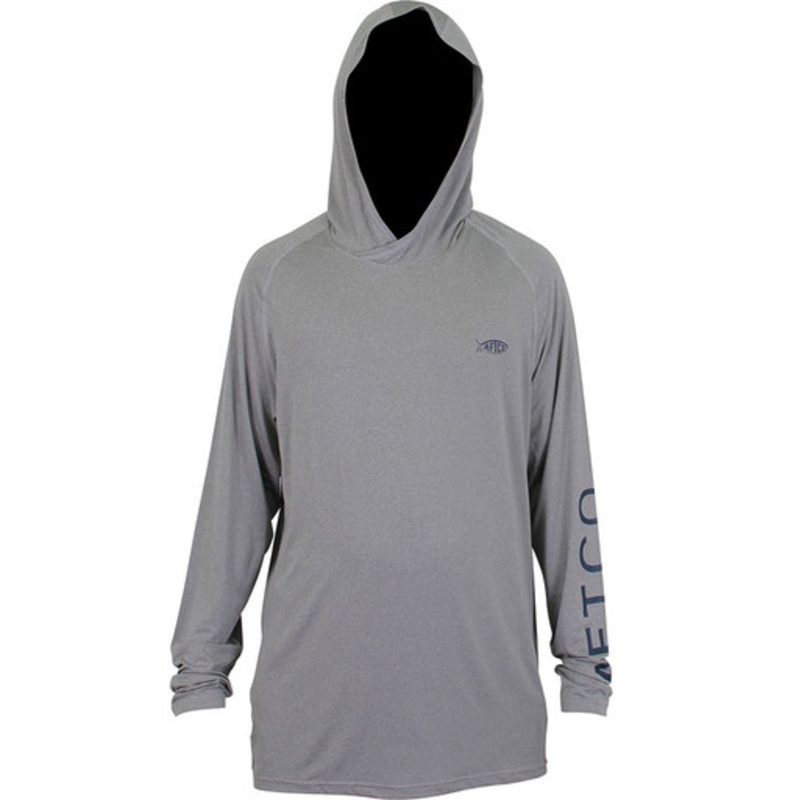 Aftco Samurai 2 Heathered Long Sleeve Hooded Shirt – Steel Heather – 2XL