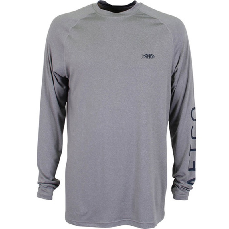 Aftco Samurai 2 Long Sleeve Performance Shirt – Steel Heather – L