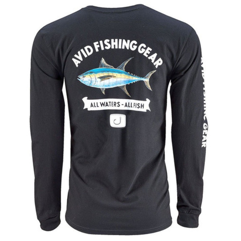 AVID Sportswear Tuna Mount Long Sleeve Shirt – Black – XL