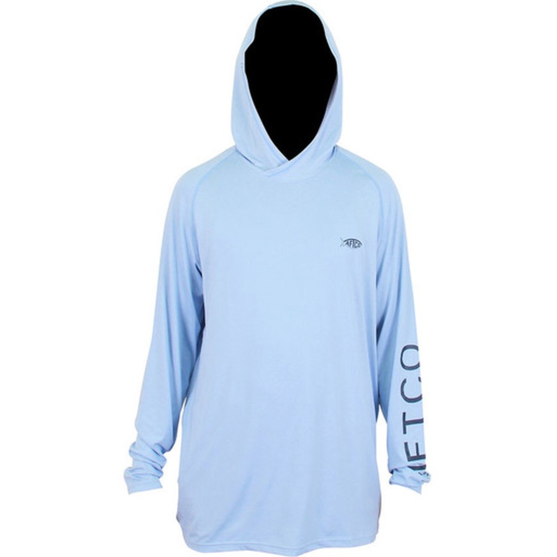 Aftco Samurai 2 Heathered Long Sleeve Hooded Shirt – Magnum Blue Heather – 2XL