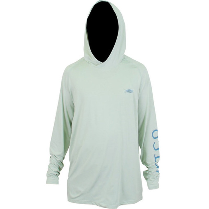 Aftco Samurai 2 Heathered Long Sleeve Hooded Shirt – Moonstone Heather – L