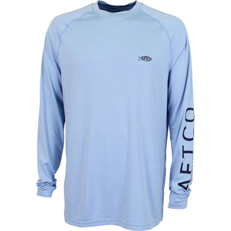 Aftco Samurai 2 Long Sleeve Performance Shirt – Magnum Blue Heather – XL