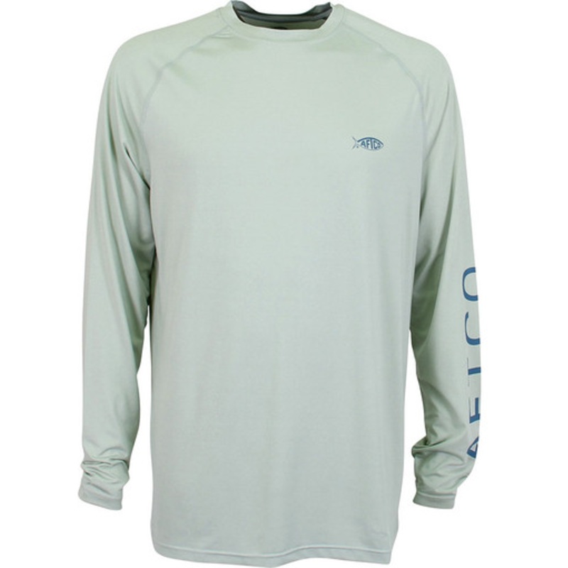 Aftco Samurai 2 Long Sleeve Performance Shirt – Moonstone Heather – XL