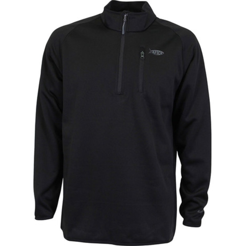 Aftco Vista Performance 1/4 Zip Long Sleeve Shirt – Black – S