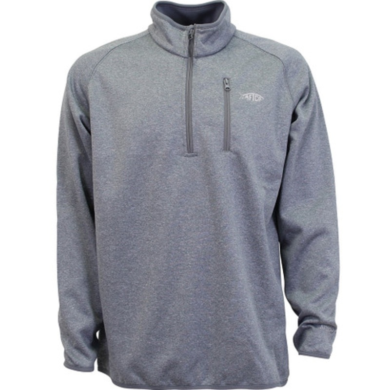 Aftco Vista Performance 1/4 Zip Long Sleeve Shirt – Gray Heather – M
