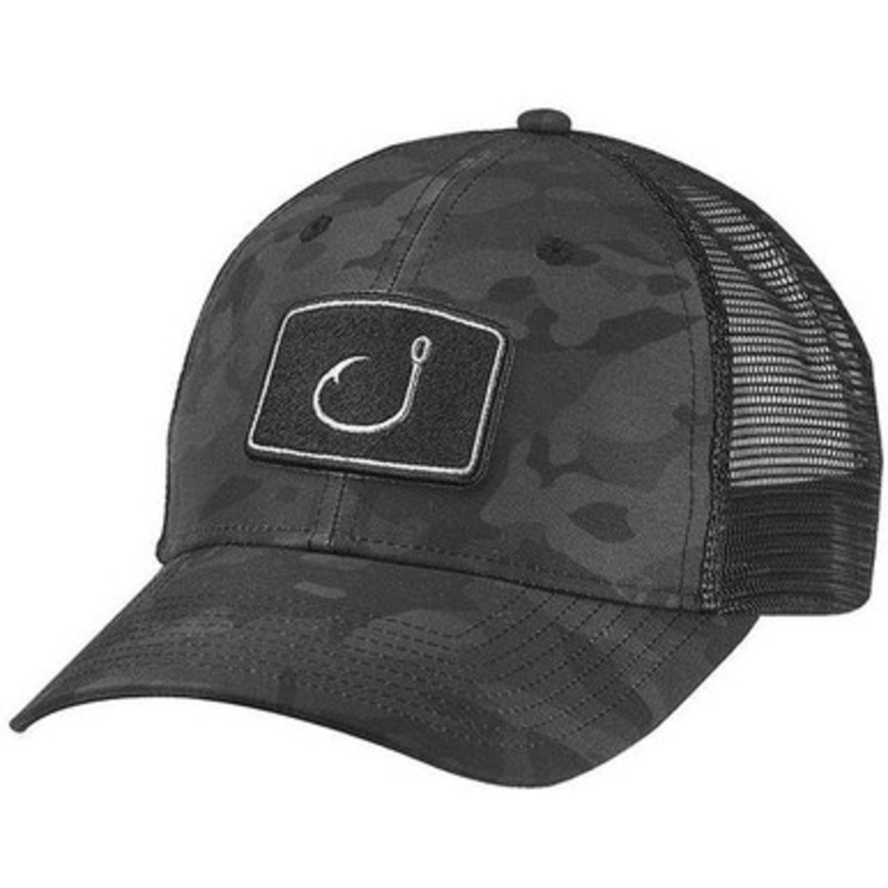 AVID Sportswear Iconic Fishing Trucker Hat – Black Camo