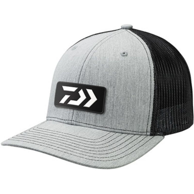 Daiwa D-Vec Rubber Patch Trucker Hat – Grey/Black