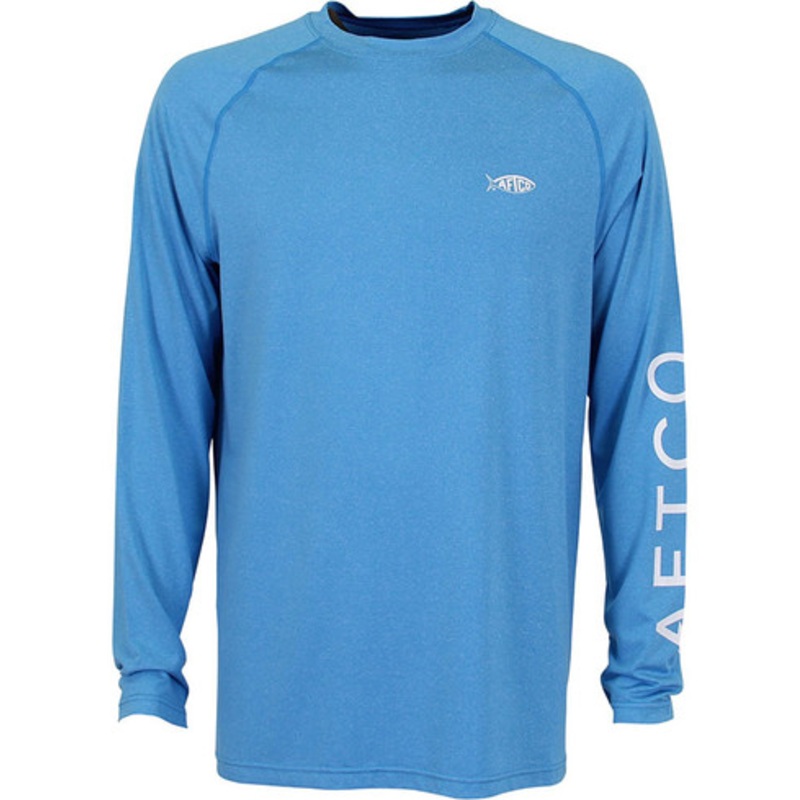 Aftco Samurai 2 Long Sleeve Performance Shirt – Vivid Blue Heather – XL