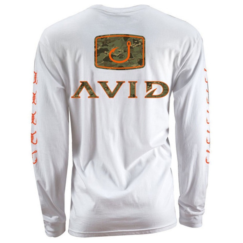 AVID Sportswear Camo Fill Long Sleeve Shirt – White – S