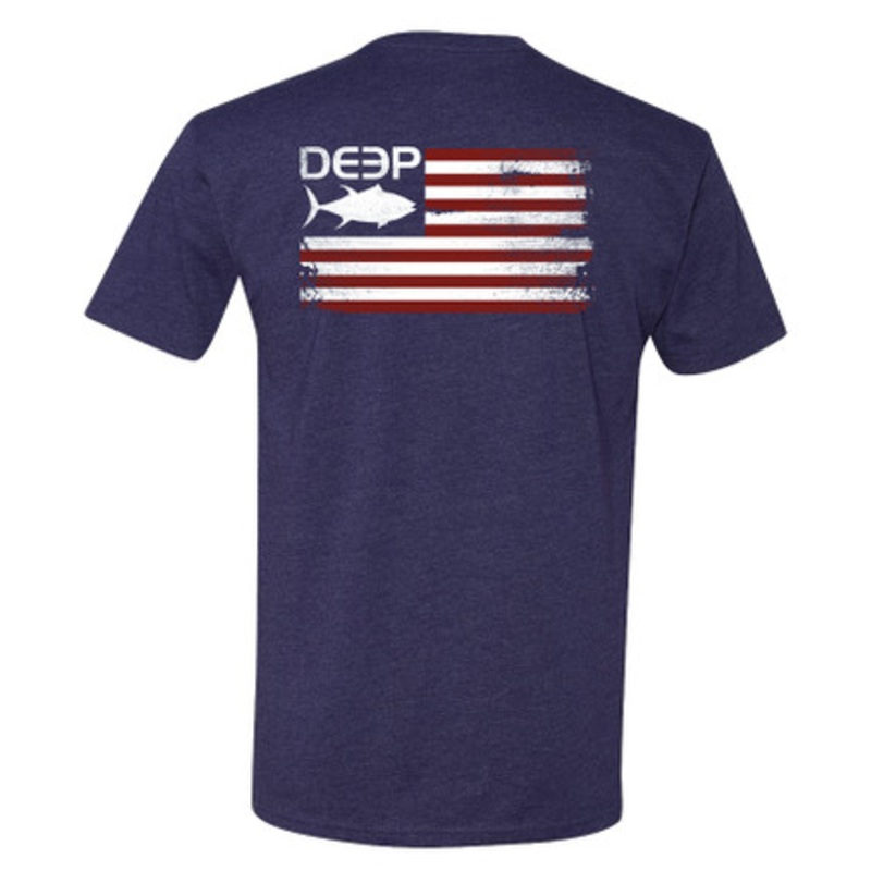 Deep Ocean Tuna Flag Short Sleeve T-Shirt – L