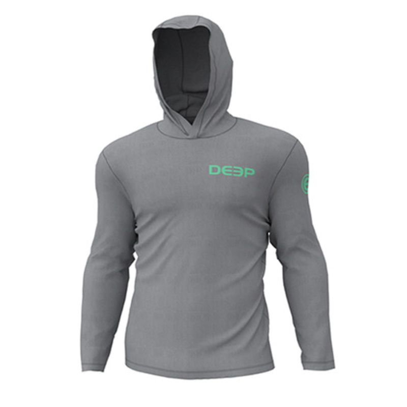 Deep Ocean Varsity Hoodie – Grey – M