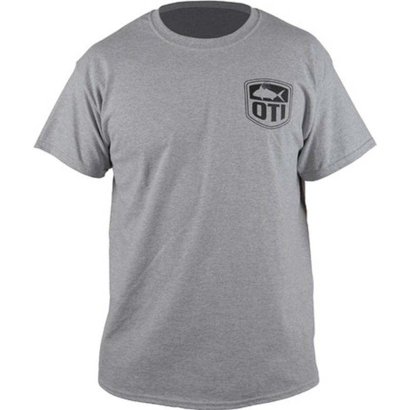 Ocean Tackle International Rooster Logo Short Sleeve Tee – Grey – L