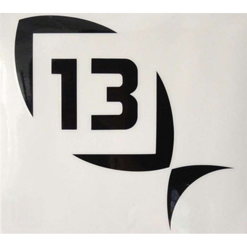 13 Fishing Logo Decal – Black – Small – 5 in. x 5 in.