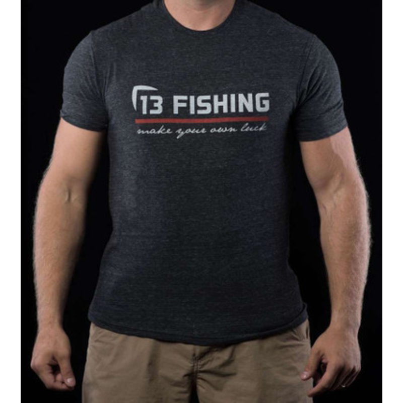 13 Fishing Red Line Onyx T-Shirt – Charcoal – X-Large