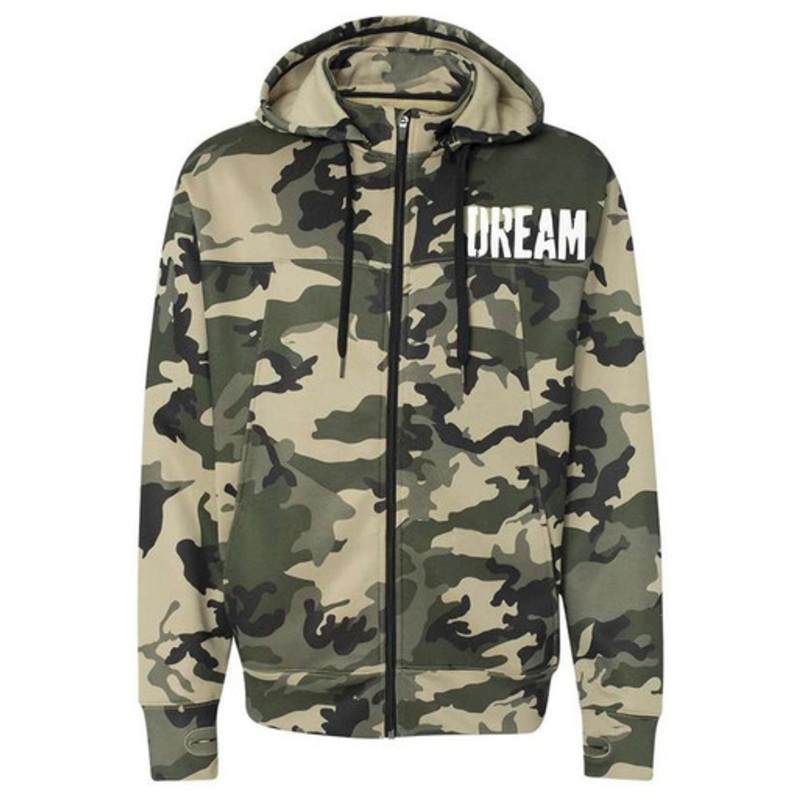 Big Bass Dreams Dream Camo Logo Zip Tech Hoodie – Large