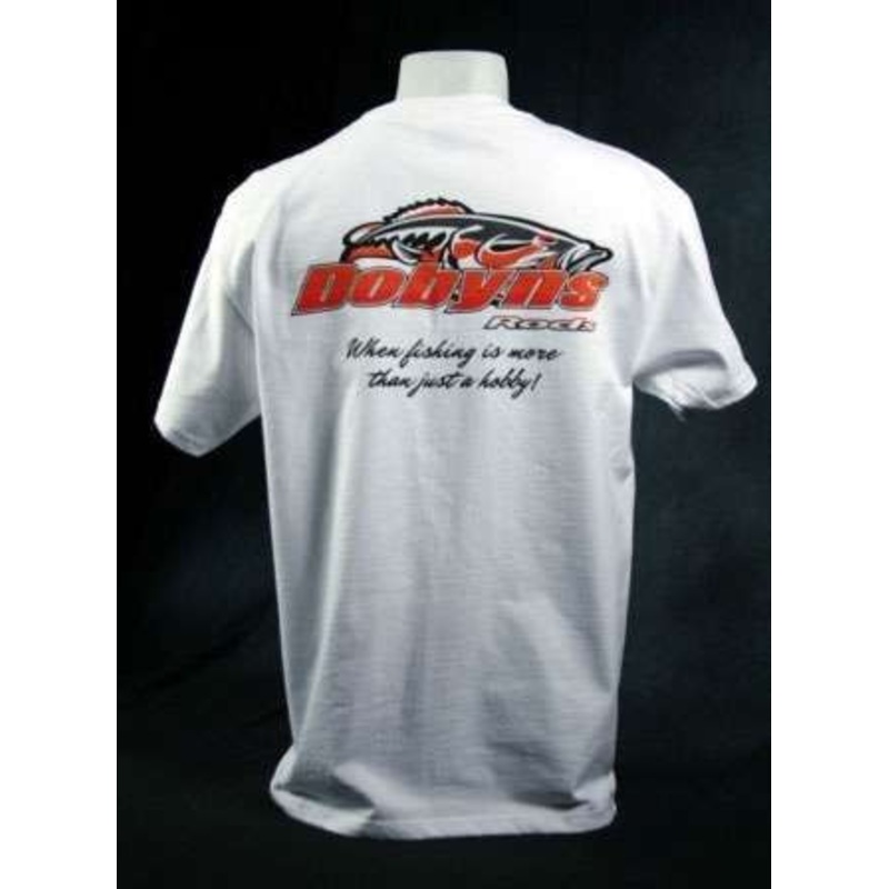 Dobyns Rods Fish Logo Short Sleeve T-Shirt – White – X-Large