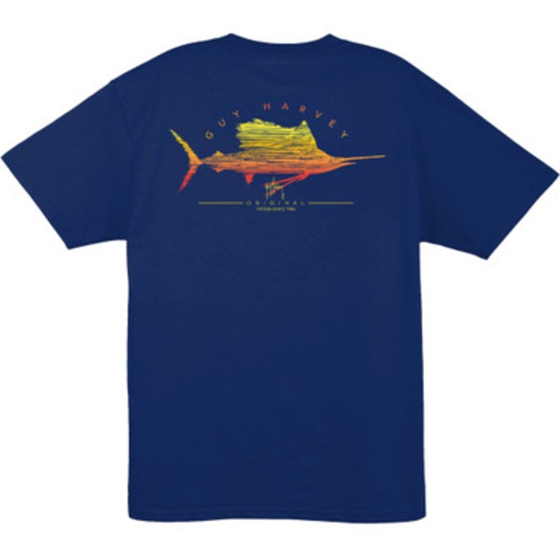 Aftco Guy Harvey Sailfish Scribble Short Sleeve T-Shirt – L