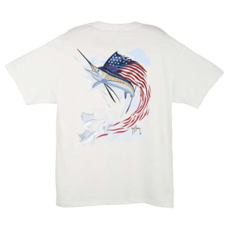 Aftco Guy Harvey Star Spangled Guy Short Sleeve T-Shirt – M