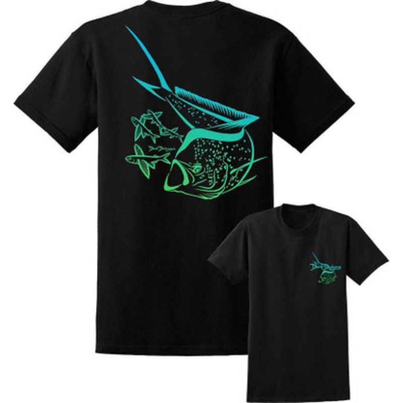 David Dunleavy DDM6098 Mahi Mahi Deco Tee – Black – Size X-Large