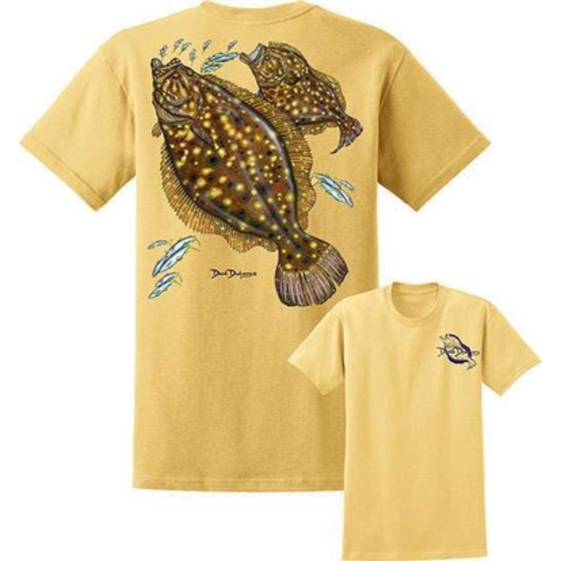David Dunleavy DDM8015 Flounder Tee Yellow – X-Large