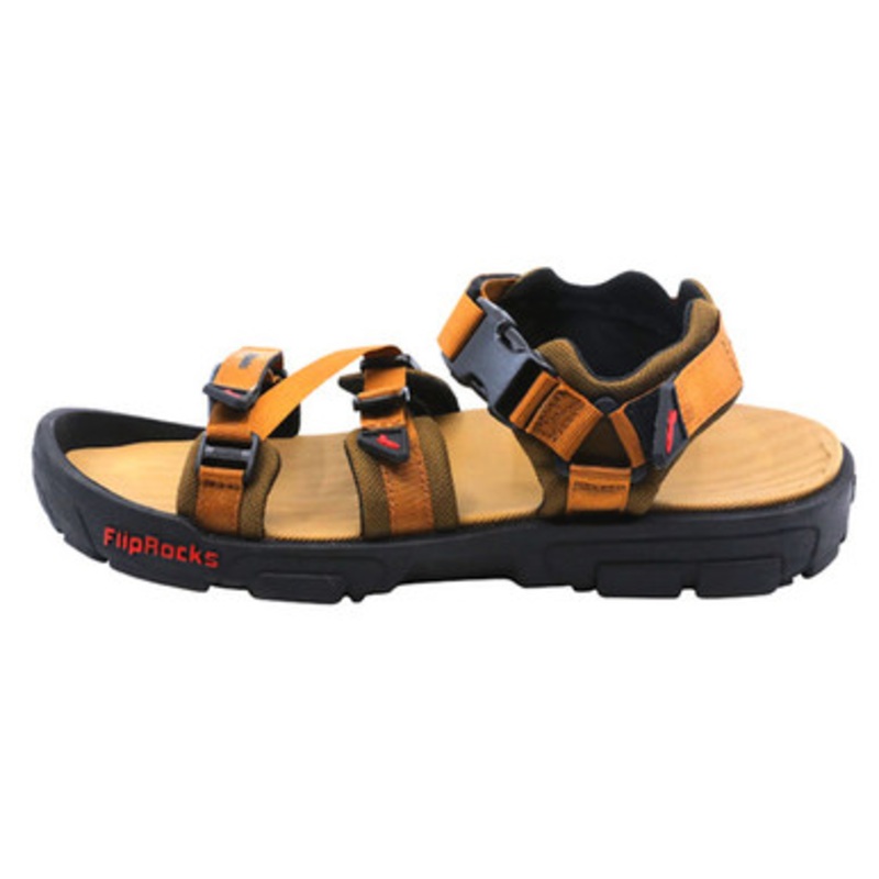 FlipRocks Sandal with Kayaker Pads – Tan – Sizes 12-13
