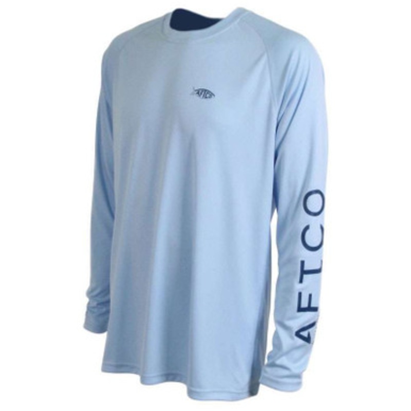 AFTCO M61109 Samurai Long Sleeve Sun Shirt – Sky – Size X-Large