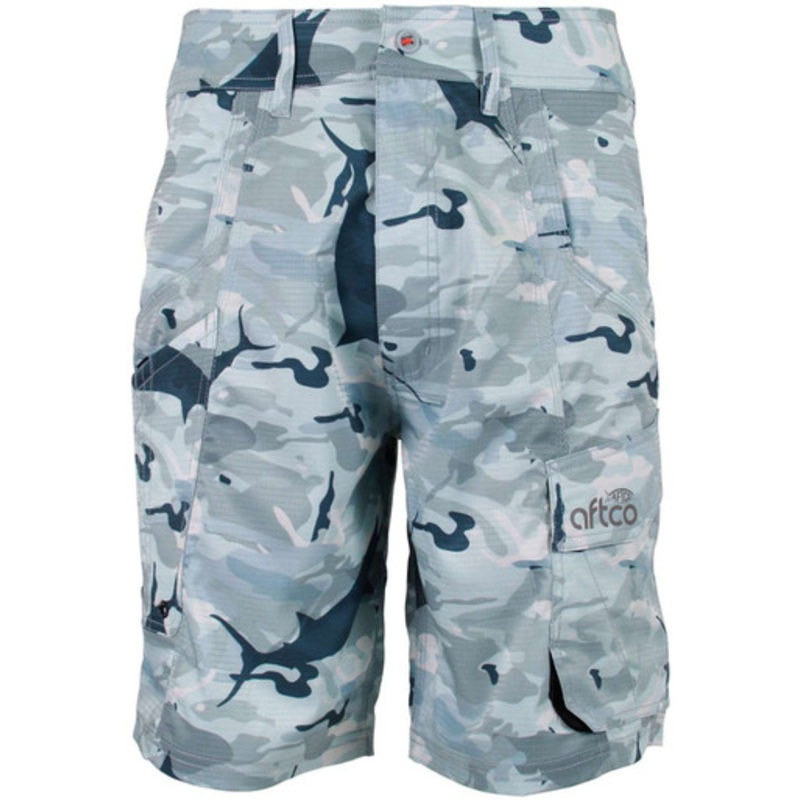 AFTCO M82 Tactical Fishing Shorts – Grey Camo – Size 30