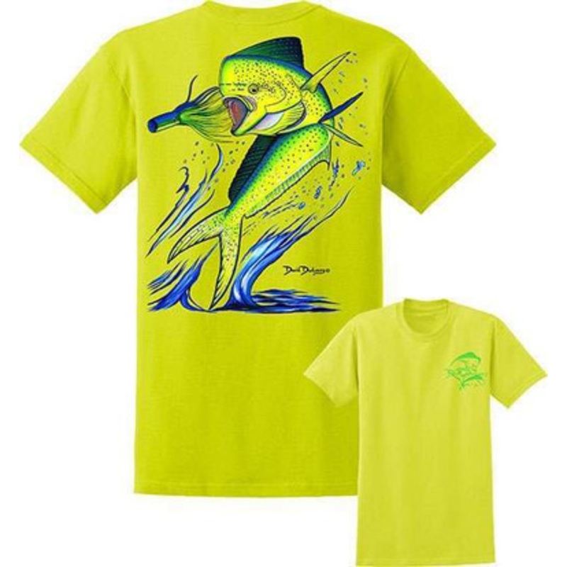 David Dunleavy DDM8004 Mahi Mahi Tee Safety Green – Size X-Large