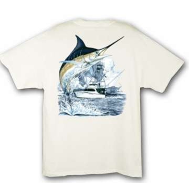 Aftco MTH1301 Guy Harvey Marlin Boat Tee Shirt – XL