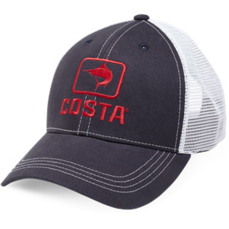 Costa Del Mar Marlin Trucker X-Large Hat – Navy / Red