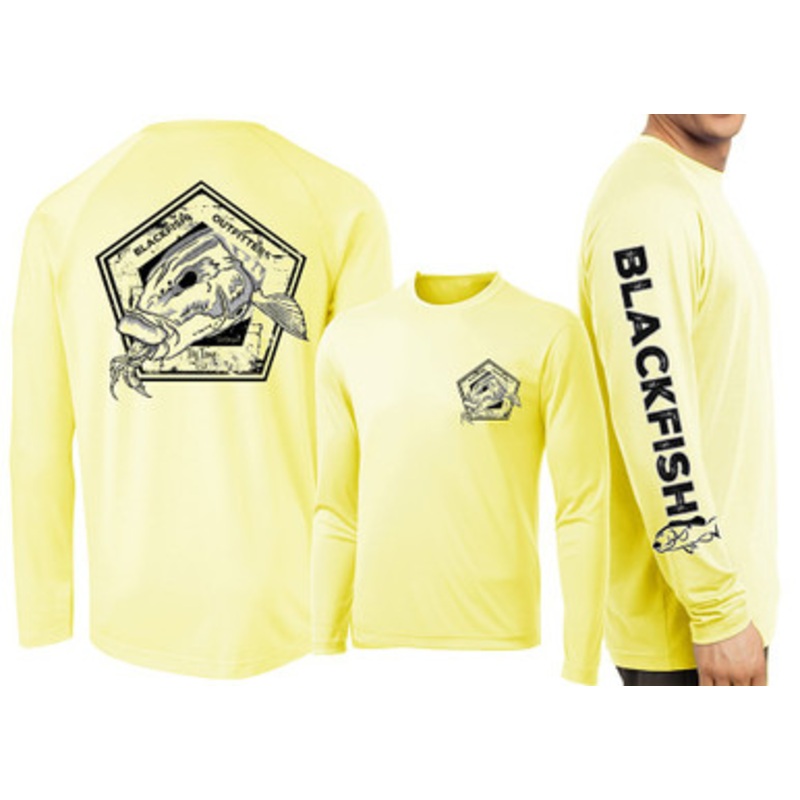 David Dunleavy Blackfish Outfitters LS Performance Shirt – Yellow – 2XL