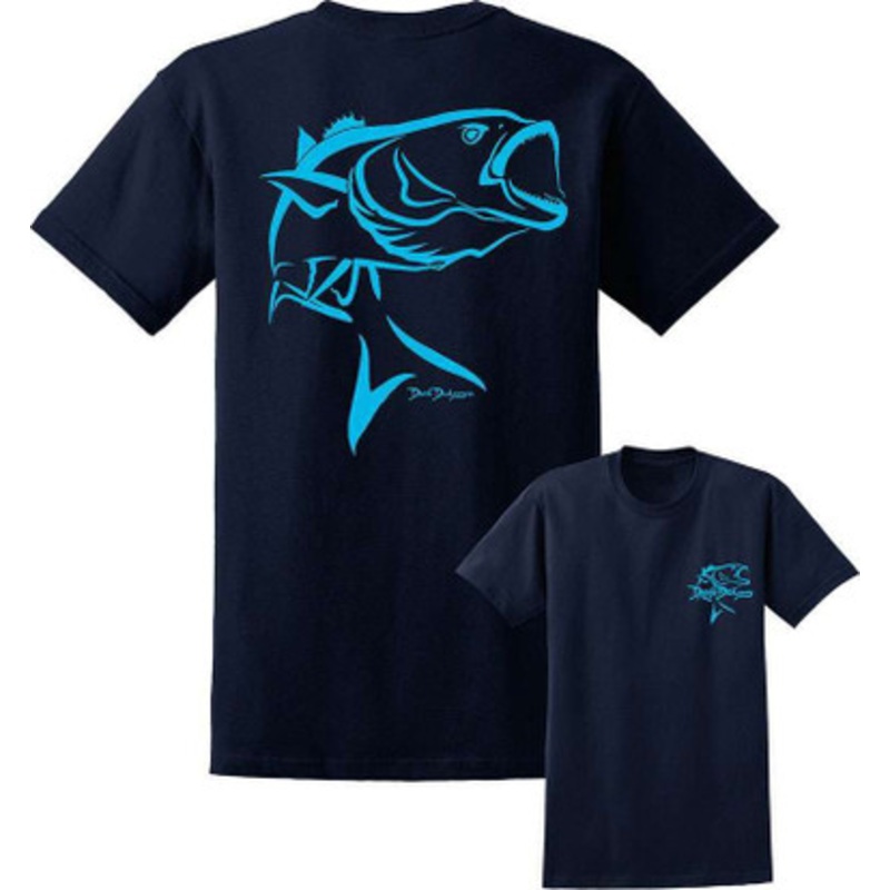 David Dunleavy DDM6099 Bluefish Deco Tee – Navy – Size X-Large