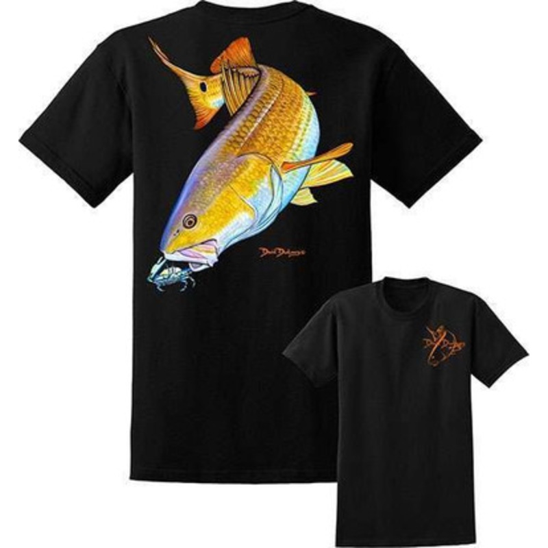 David Dunleavy DDM8010 Redfish Tee Black – Size 3X-Large