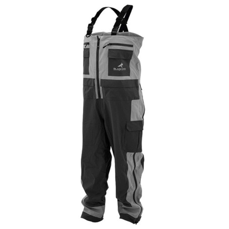 Frogg Toggs BlacktipH Bibs – Light Gray/Charcoal Gray – M